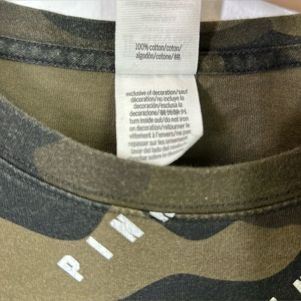 PINK Victoria’s Secret Camo Long Sleeve Tee – Size Medium - Picture 5 of 7